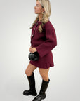 Elegantes Button - Down - Set mit A - Linien - Rock für Damen - Aurivio Mode