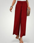Ausgestellte Hosen mit Geometrischem Druck Stylish - Aurivio Mode
