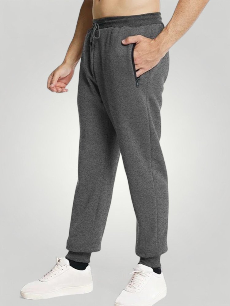 Bequeme Jogginghose mit Reißverschlusstaschen - Aurivio Mode