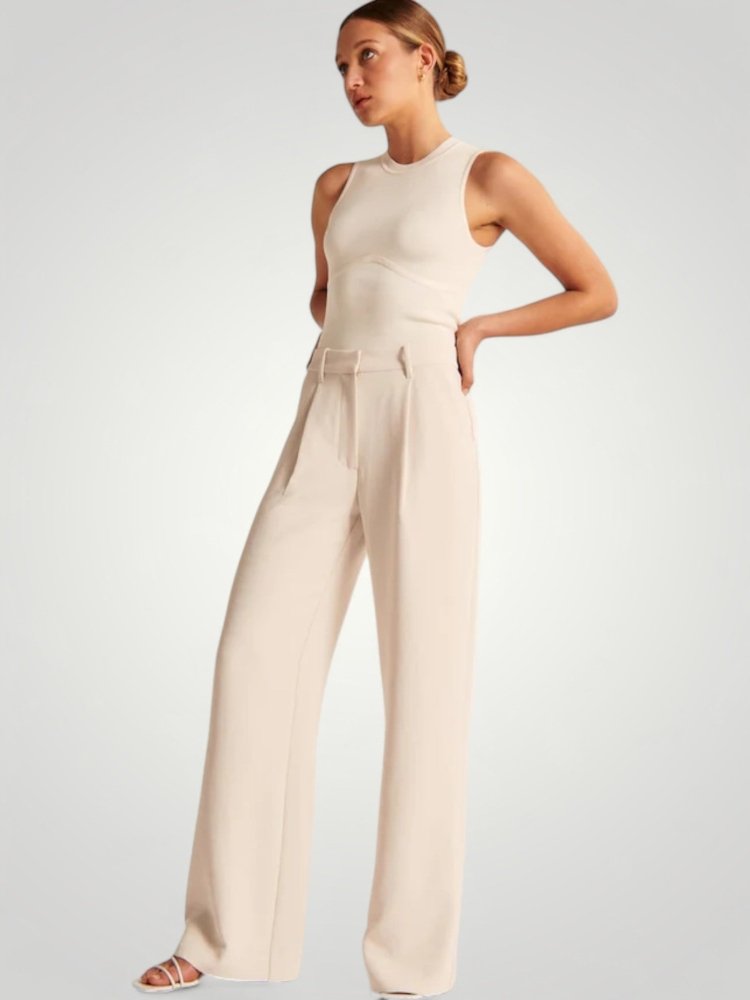Elegante Ausgestellte Hose mit Hoher Taille - Aurivio Mode