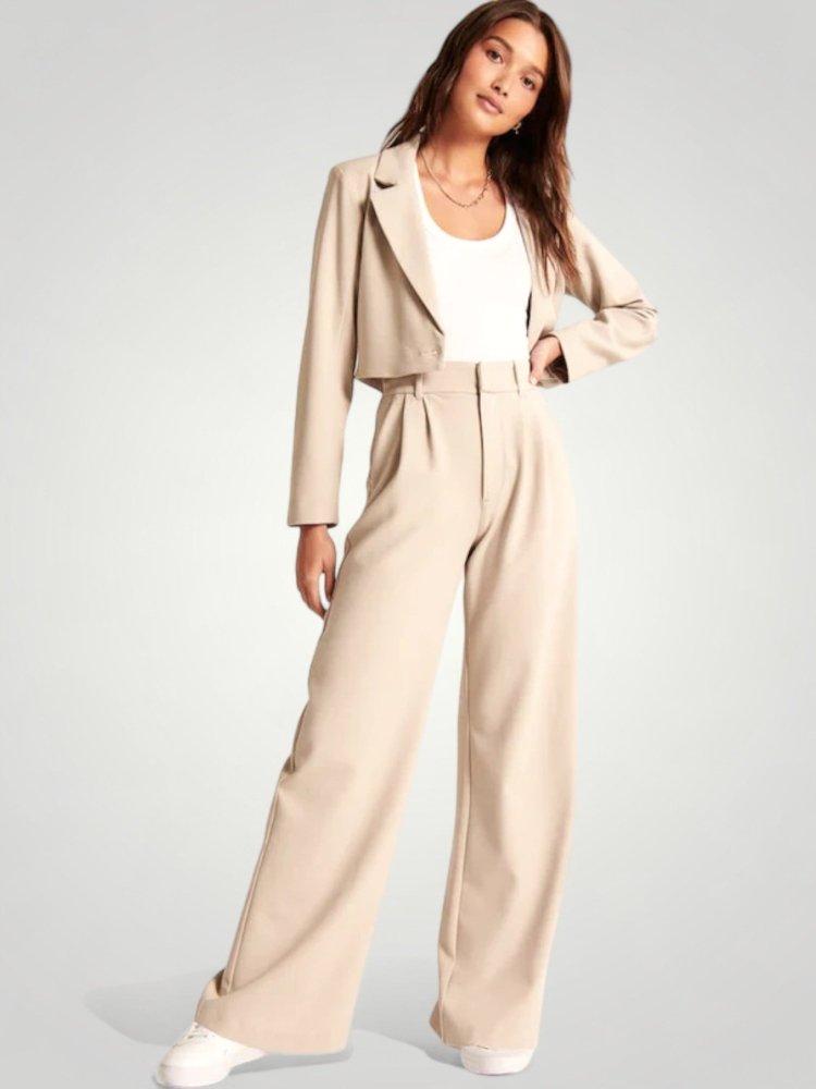 Elegante Ausgestellte Hose mit Hoher Taille - Aurivio Mode