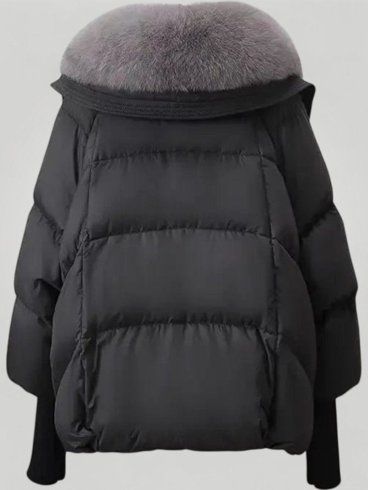 Elegante Damenjacke mit Pelzkragen für Winter - Aurivio Mode