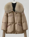 Elegante Damenjacke mit Pelzkragen für Winter - Aurivio Mode