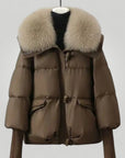 Elegante Damenjacke mit Pelzkragen für Winter - Aurivio Mode