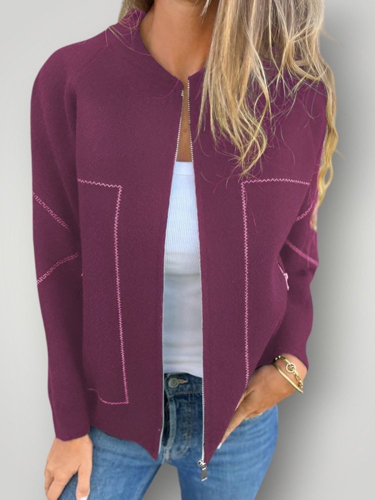 Elegante Damenjacke mit Reißverschluss für jeden Anlass - Aurivio Mode