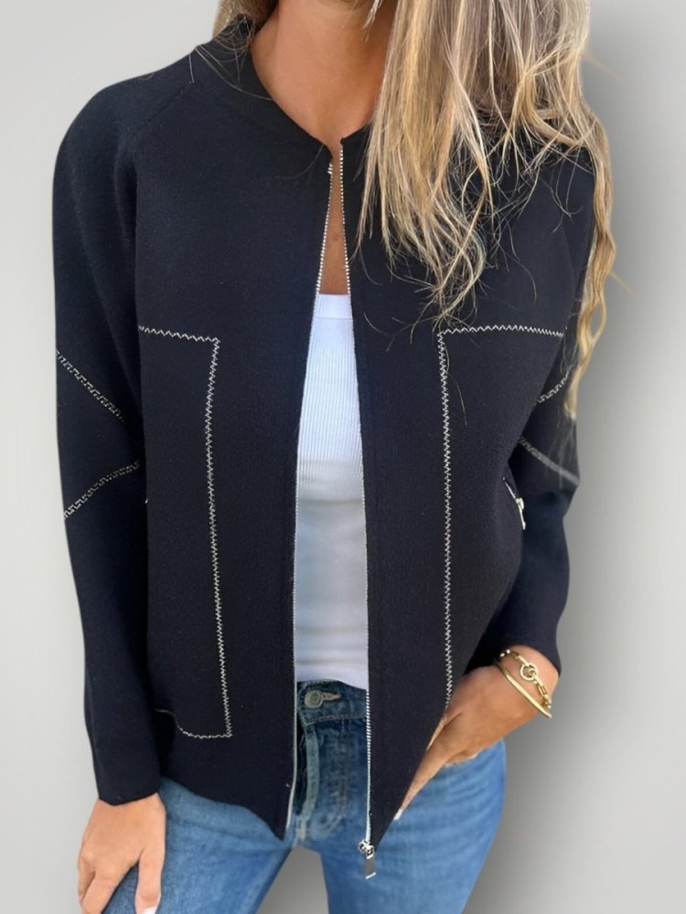 Elegante Damenjacke mit Reißverschluss für jeden Anlass - Aurivio Mode