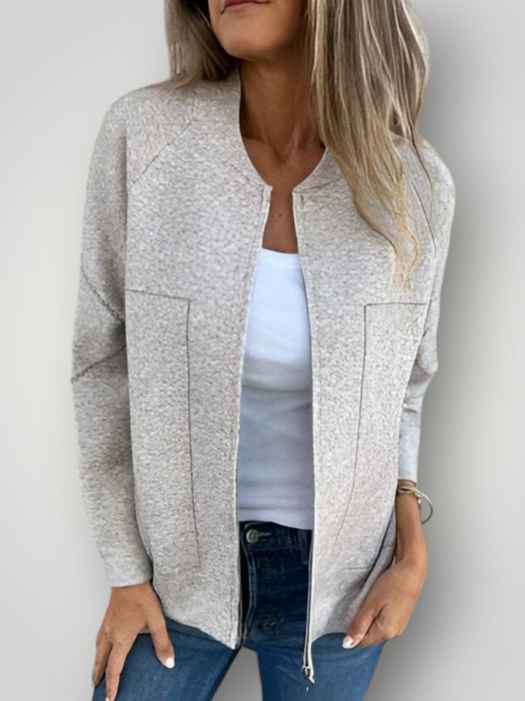 Elegante Damenjacke mit Reißverschluss für jeden Anlass - Aurivio Mode