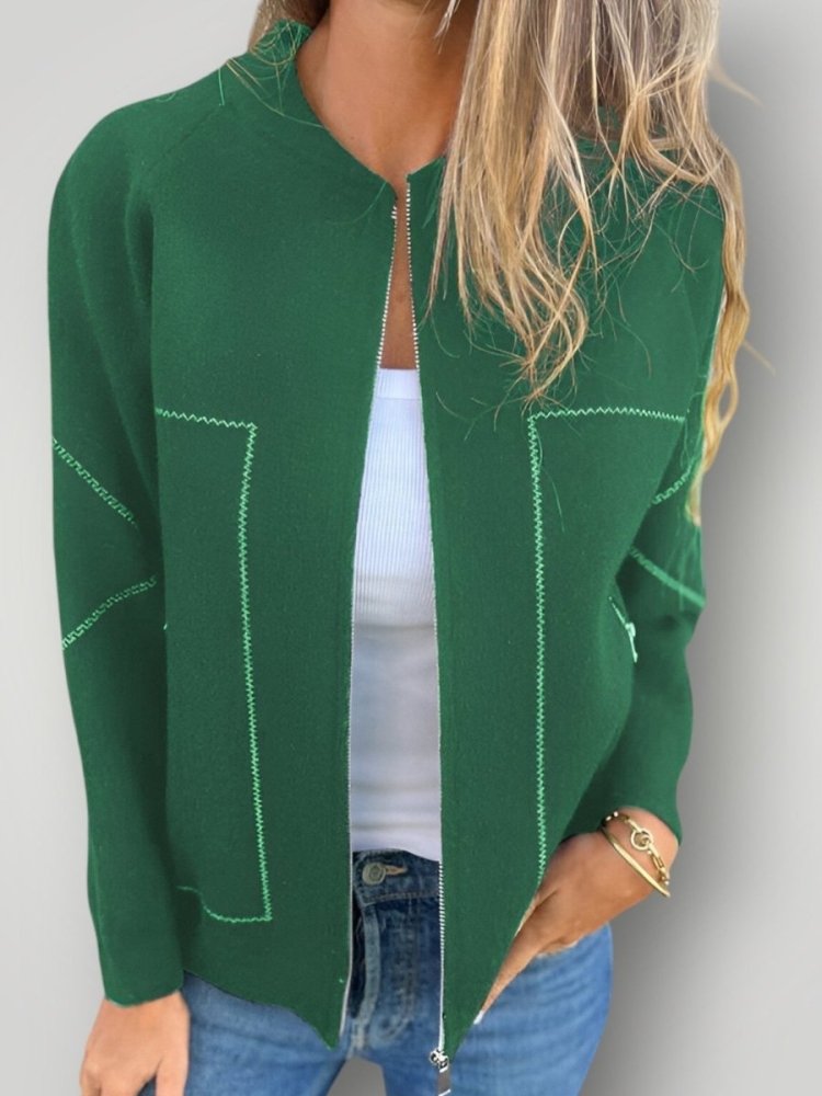 Elegante Damenjacke mit Reißverschluss für jeden Anlass - Aurivio Mode