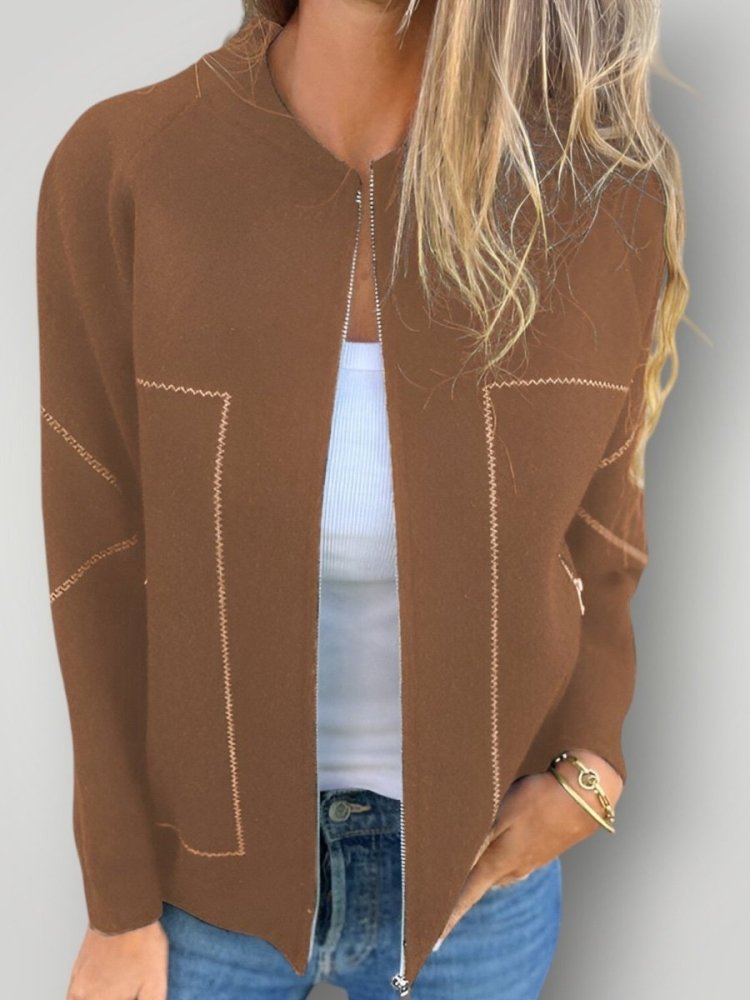 Elegante Damenjacke mit Reißverschluss für jeden Anlass - Aurivio Mode