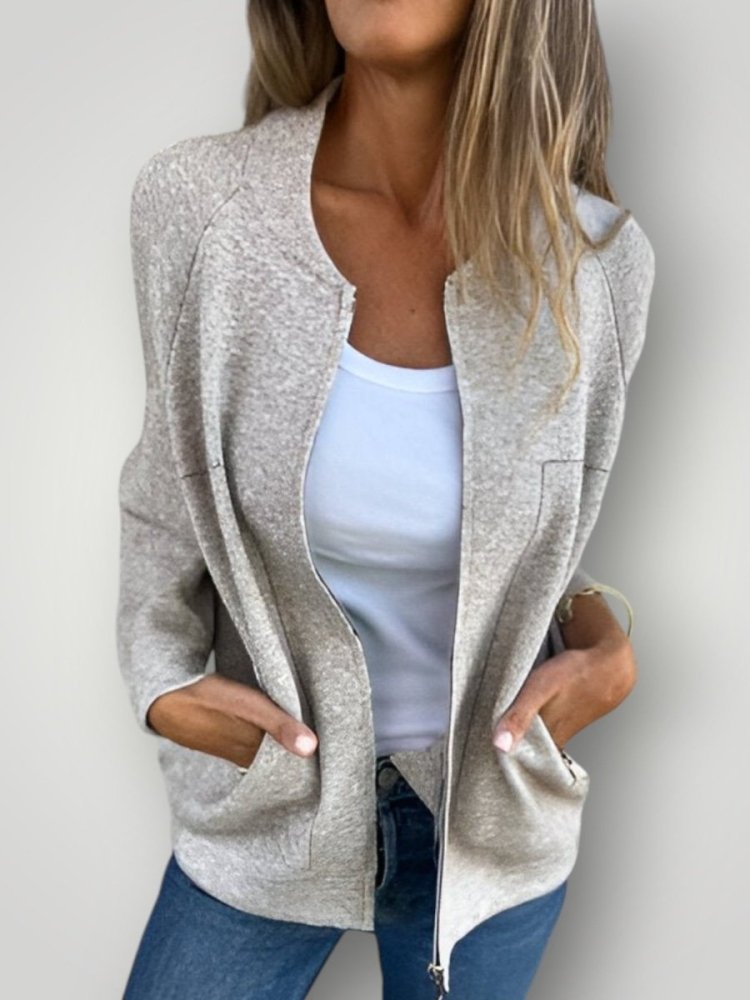 Elegante Damenjacke mit Reißverschluss für jeden Anlass - Aurivio Mode
