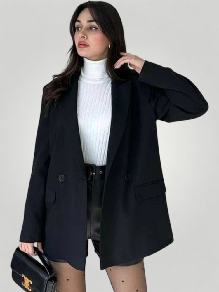 Eleganter Damenblazer im Doppelreiher - Stil - Aurivio Mode