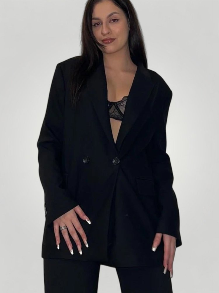 Eleganter Damenblazer im Doppelreiher - Stil - Aurivio Mode