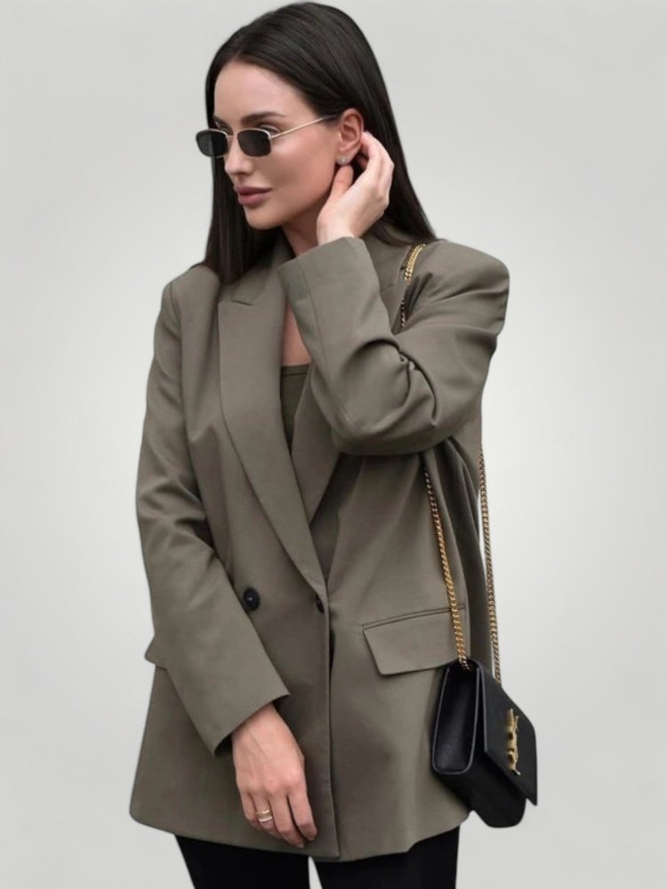 Eleganter Damenblazer im Doppelreiher - Stil - Aurivio Mode