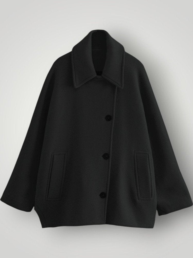 Eleganter Wollmantel für Damen mit schmeichelndem Schnitt - Aurivio Mode