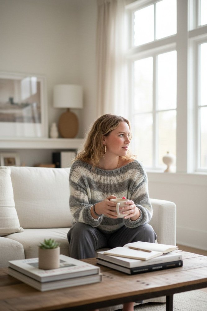 Grobstrick - Pullover 'Mara' - Gestreift & Oversize - Aurivio Mode