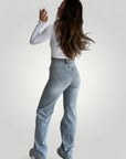 Hoch Elastische Damenjeans mit Schmeichelnder Silhouette - Aurivio Mode