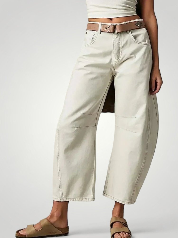 Hochtaillierte Elefantenbein - Jeans Damen mit Stil - Aurivio Mode