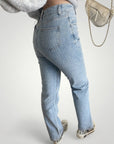 Hochtaillierte Glamour - Jeans mit Schmeichelhaftem Schnitt - Aurivio Mode