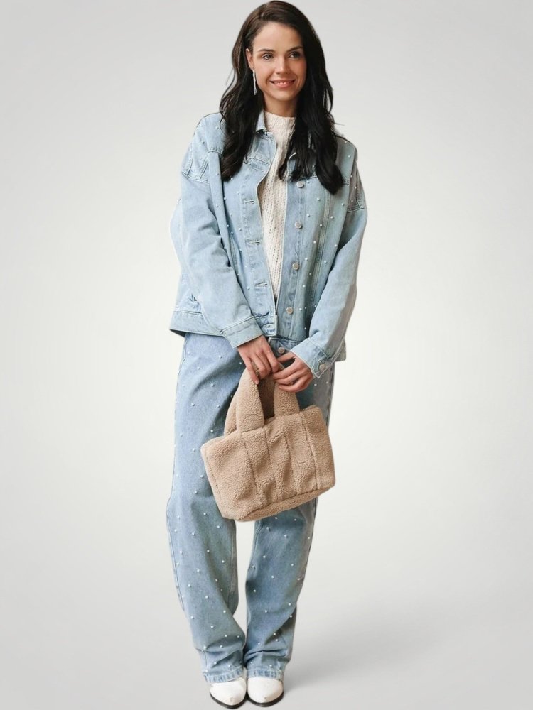 Hochtaillierte Glamour - Jeans mit Schmeichelhaftem Schnitt - Aurivio Mode