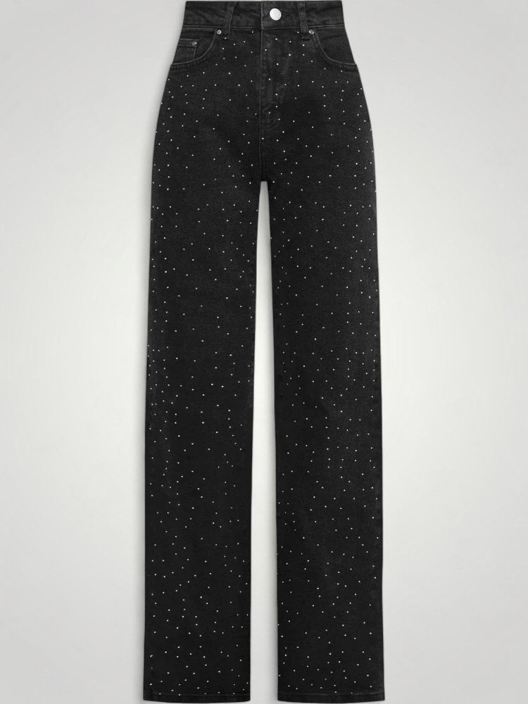 Hochtaillierte Glamour - Jeans mit Schmeichelhaftem Schnitt - Aurivio Mode