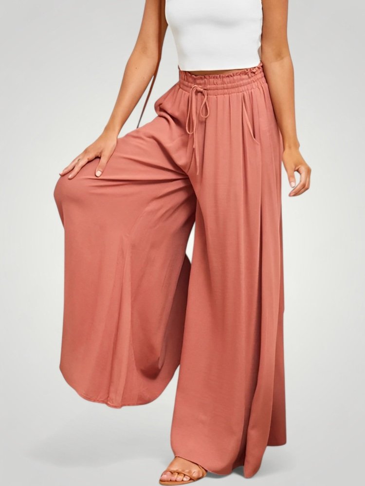 Hohe Taille Fluidhose Damen mit Schmeichelhaftem Schnitt - Aurivio Mode