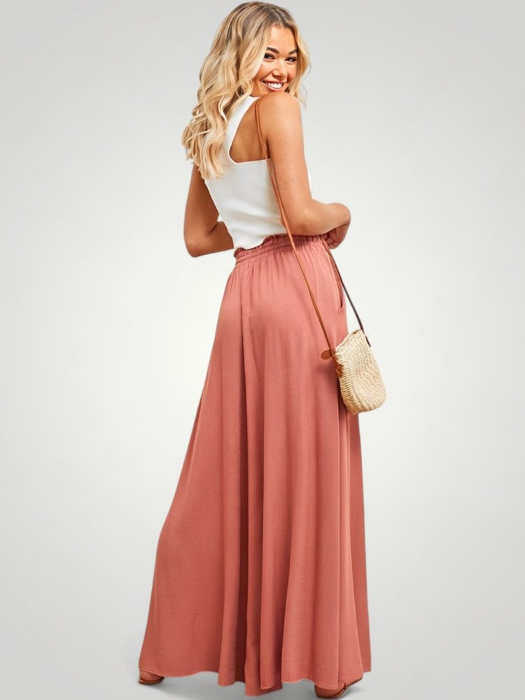 Hohe Taille Fluidhose Damen mit Schmeichelhaftem Schnitt - Aurivio Mode