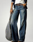 Hohe Taille Gerade Damenjeans für Eleganz - Aurivio Mode