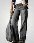 Hohe Taille Gerade Damenjeans für Eleganz - Aurivio Mode
