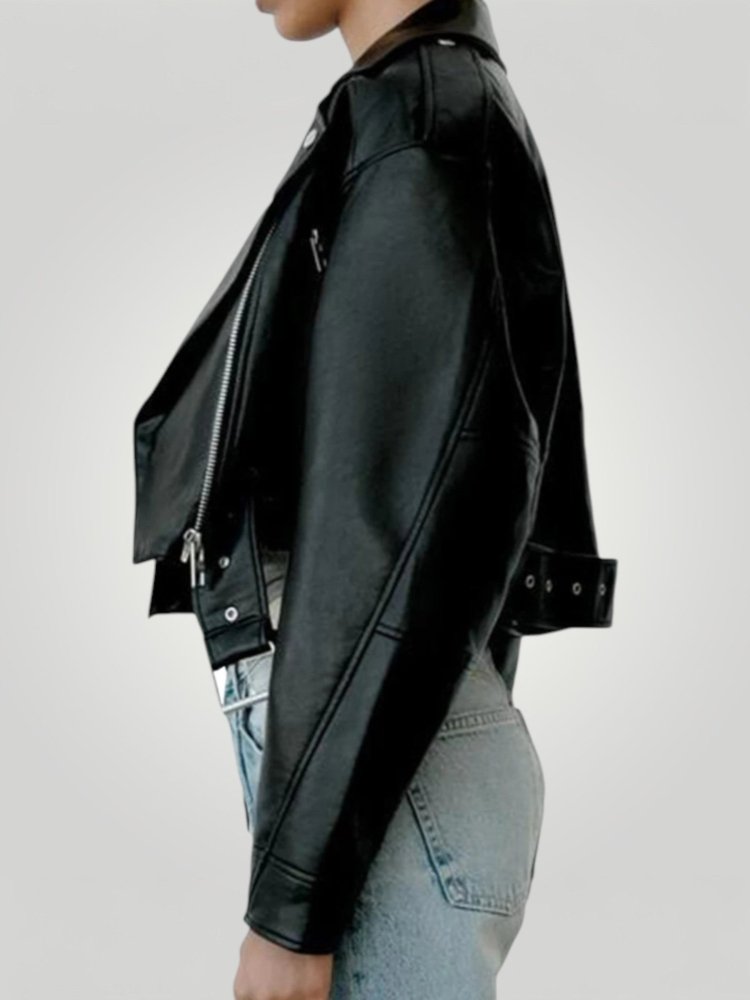 Kurze Damenjacke mit Elegantem Revers - Aurivio Mode