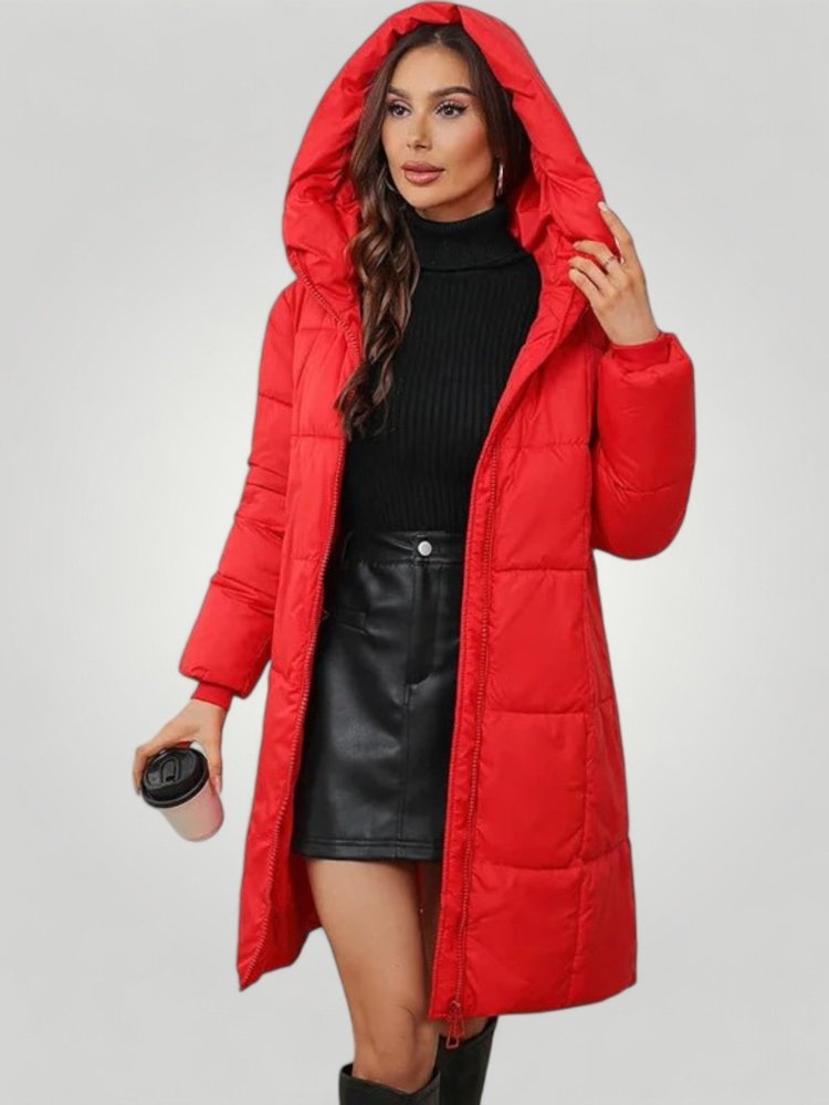 Lange Damenjacke mit Modischer Silhouette - Aurivio Mode
