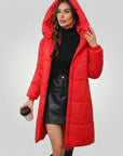 Lange Damenjacke mit Modischer Silhouette - Aurivio Mode