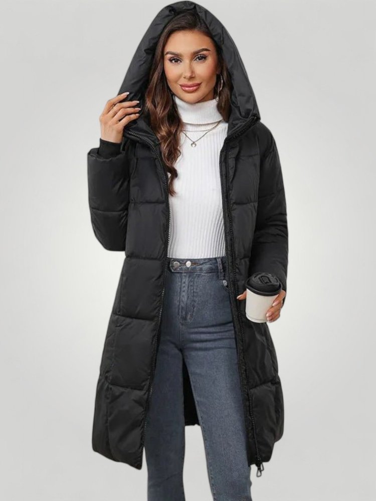 Lange Damenjacke mit Modischer Silhouette - Aurivio Mode