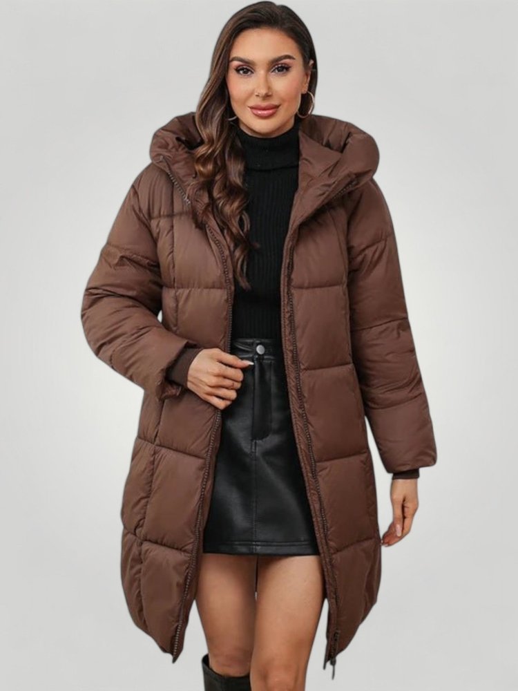 Lange Damenjacke mit Modischer Silhouette - Aurivio Mode