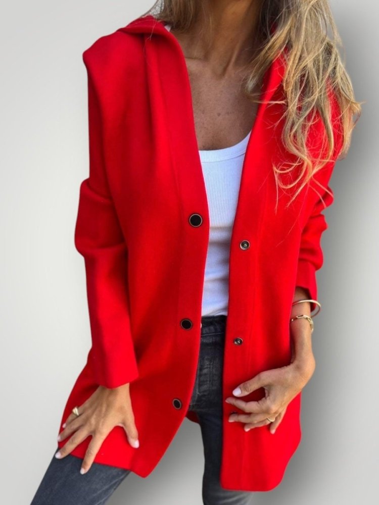 Lässige Kapuzenjacke für Damen mit Bequemer Passform - Aurivio Mode