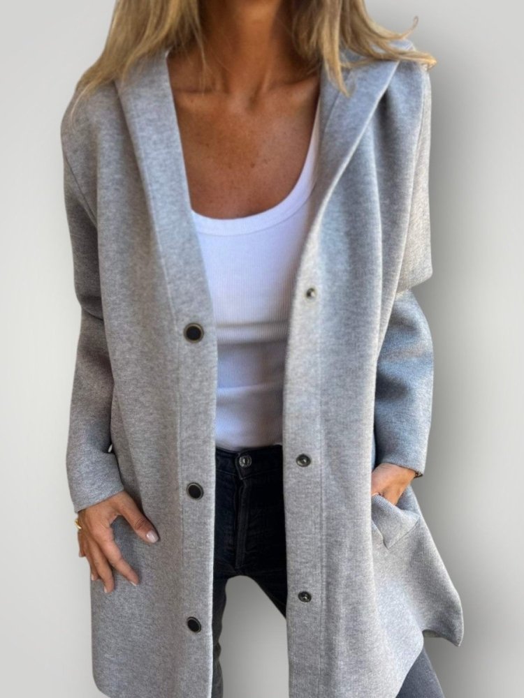 Lässige Kapuzenjacke für Damen mit Bequemer Passform - Aurivio Mode