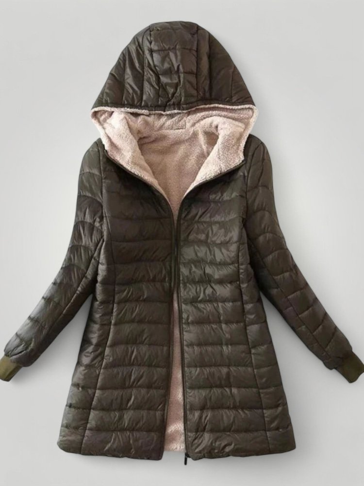 Modische Damenjacke mit Kapuze für Eleganz und Komfort - Aurivio Mode