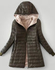 Modische Damenjacke mit Kapuze für Eleganz und Komfort - Aurivio Mode