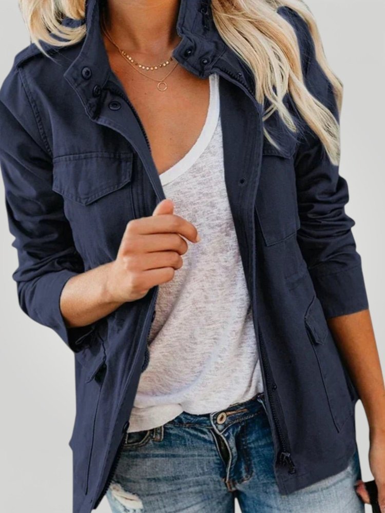 Modische Damenjacke mit Stehkragen für Komfort - Aurivio Mode