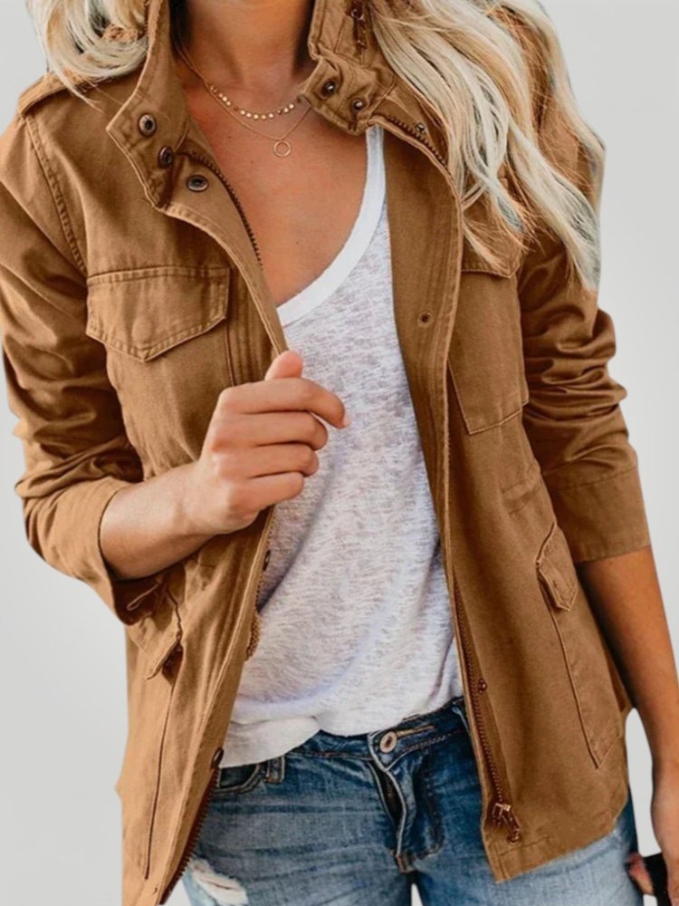 Modische Damenjacke mit Stehkragen für Komfort - Aurivio Mode