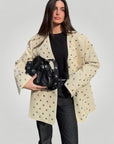 Polka Dot Blazer für Lässigen Chic - Aurivio Mode
