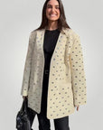 Polka Dot Blazer für Lässigen Chic - Aurivio Mode