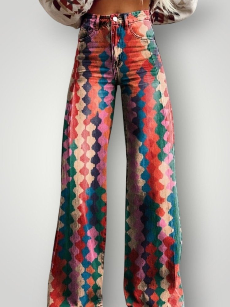 Vintage Damenhose mit Schmeichelndem Schnitt - Aurivio Mode