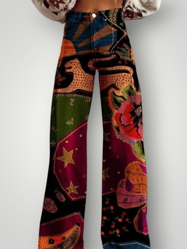 Vintage Frauenhose mit Elegantem Komfort - Aurivio Mode