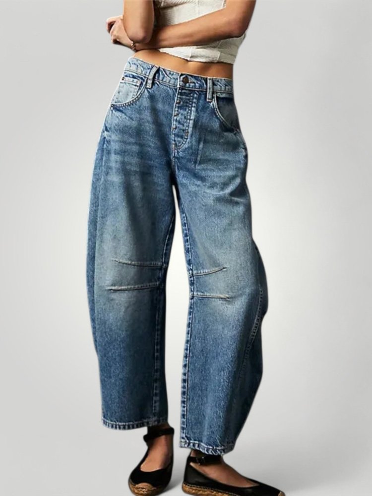 Vintage Jeans Damen mit Stilvollem Elefantenbein - Aurivio Mode