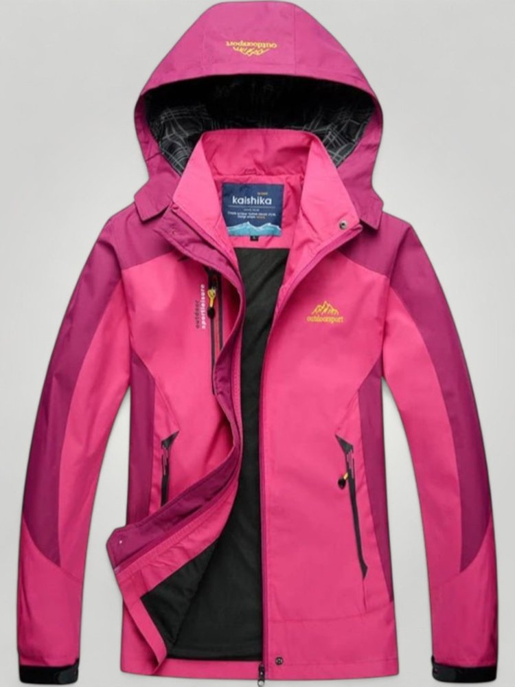 Wanderjacke Damen Wasserdicht Atmungsaktiv Lila - Aurivio Mode