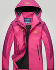 Wanderjacke Damen Wasserdicht Atmungsaktiv Lila - Aurivio Mode