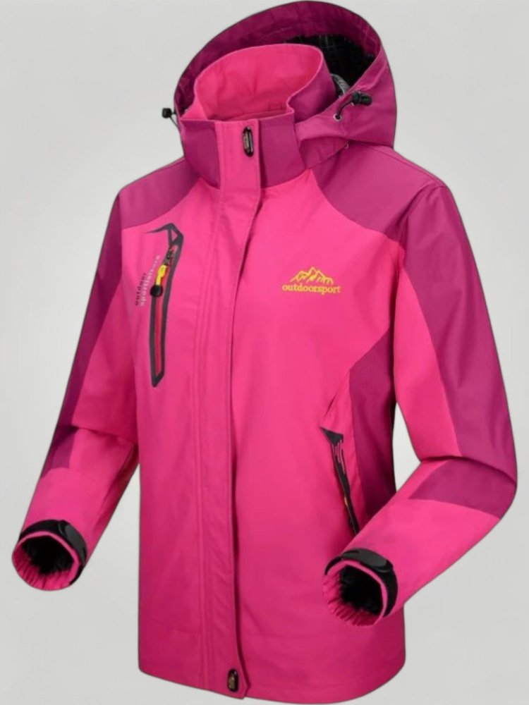 Wanderjacke Damen Wasserdicht Atmungsaktiv Lila - Aurivio Mode