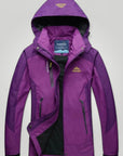 Wanderjacke Damen Wasserdicht Atmungsaktiv Lila - Aurivio Mode