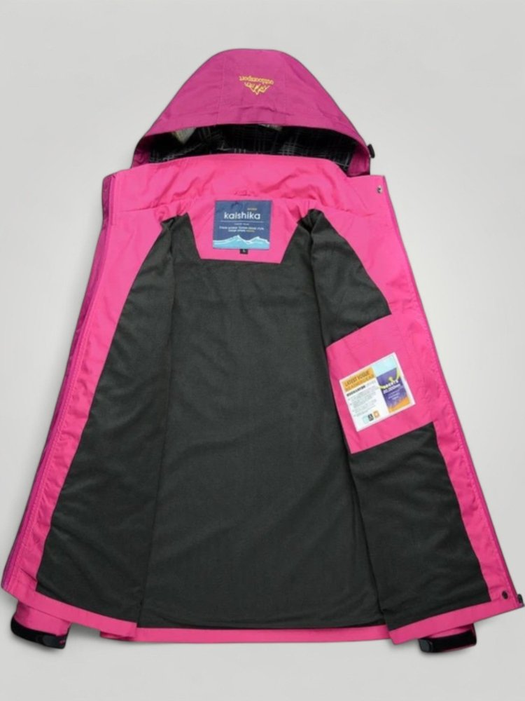 Wanderjacke Damen Wasserdicht Atmungsaktiv Lila - Aurivio Mode
