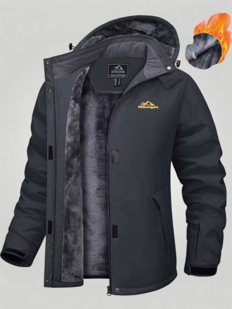 Warme Damenjacke mit Abnehmbarer Kapuze für Optimalen Komfort - Aurivio Mode